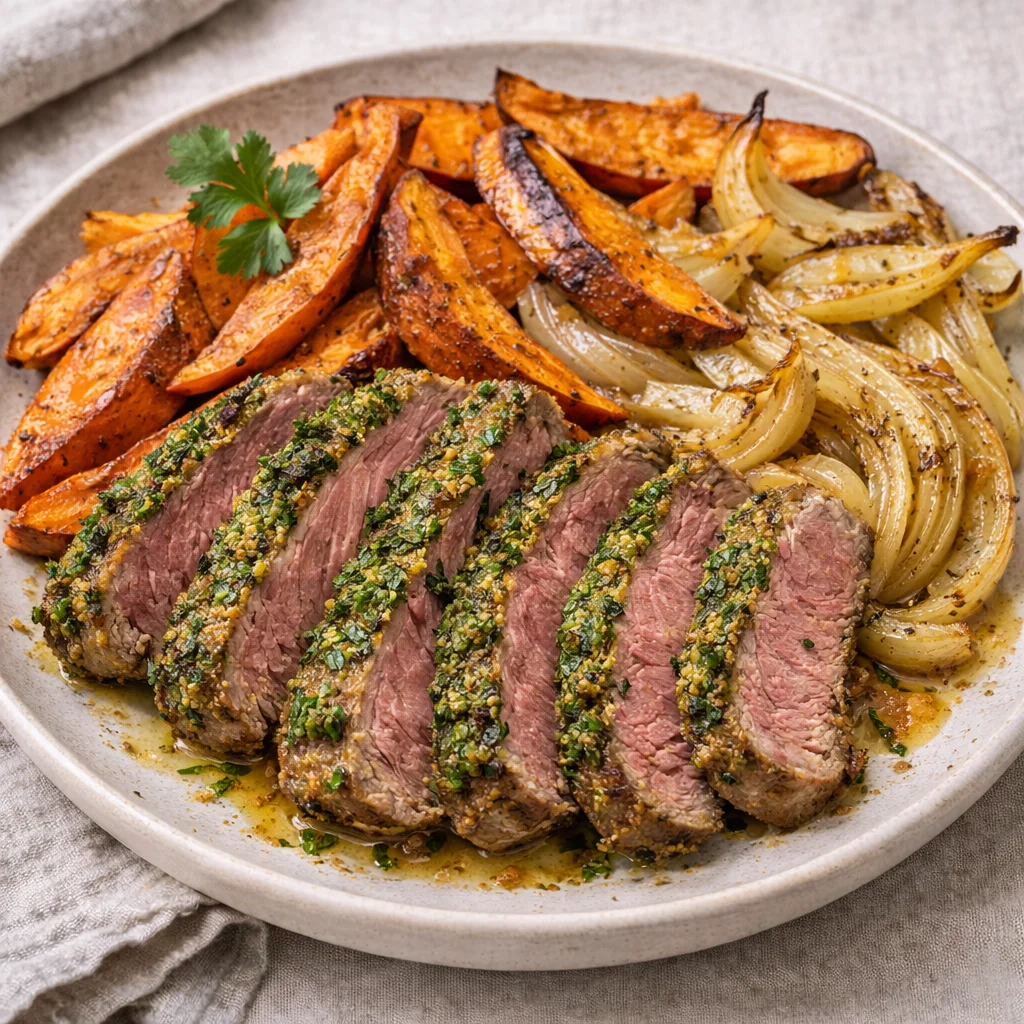 Agneau &eacute;pic&eacute; &agrave; la chermoula
