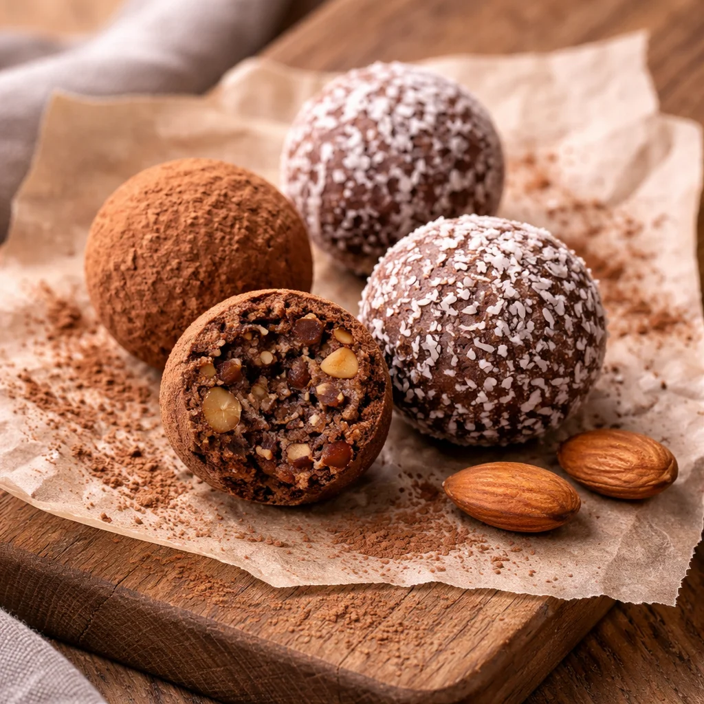 Collations plaisir maison &mdash; Energy balls cacao-amande